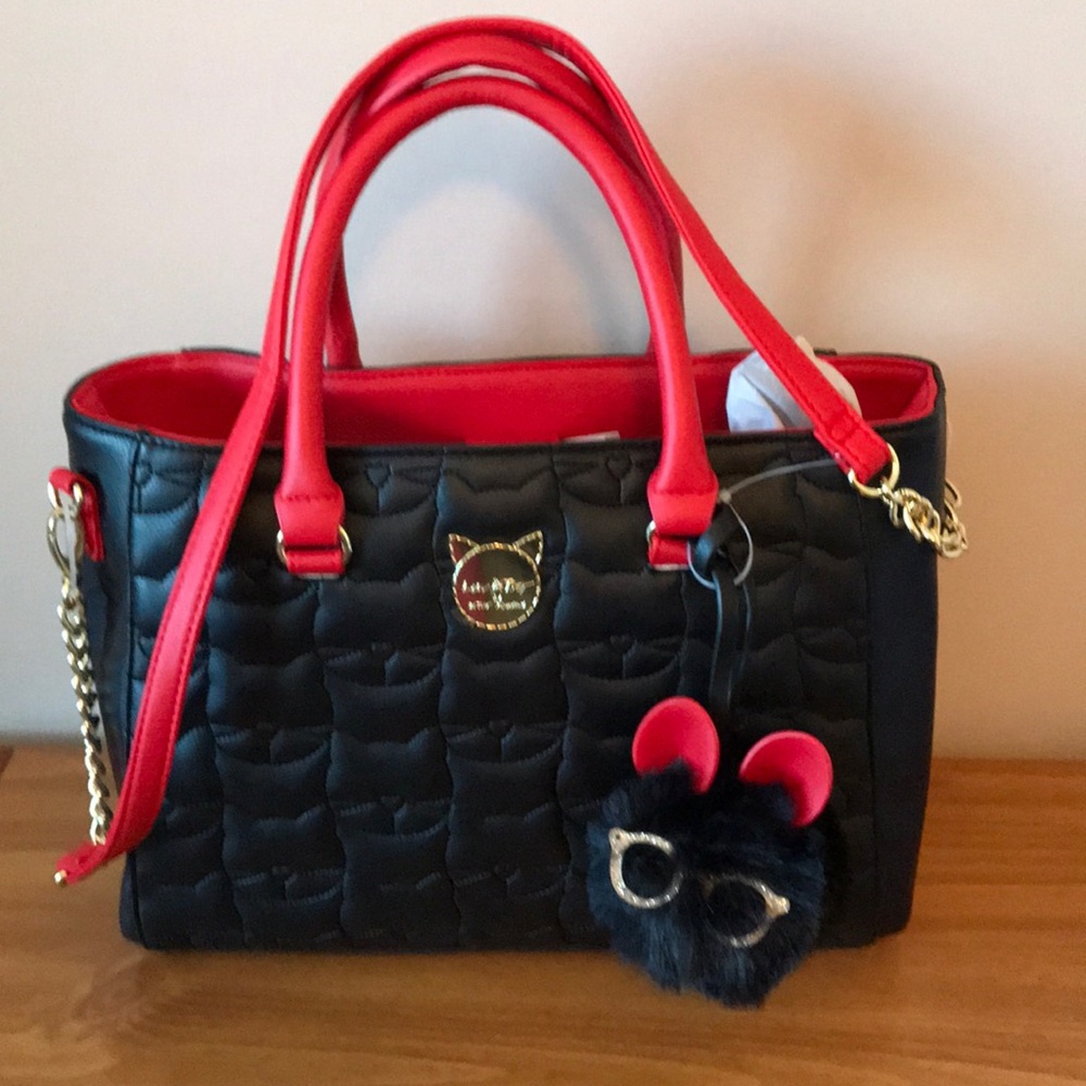 BETSEY JOHNSON SATCHEL/CROSSBODY CATS 78.00 NWT - Picture 5 of 7